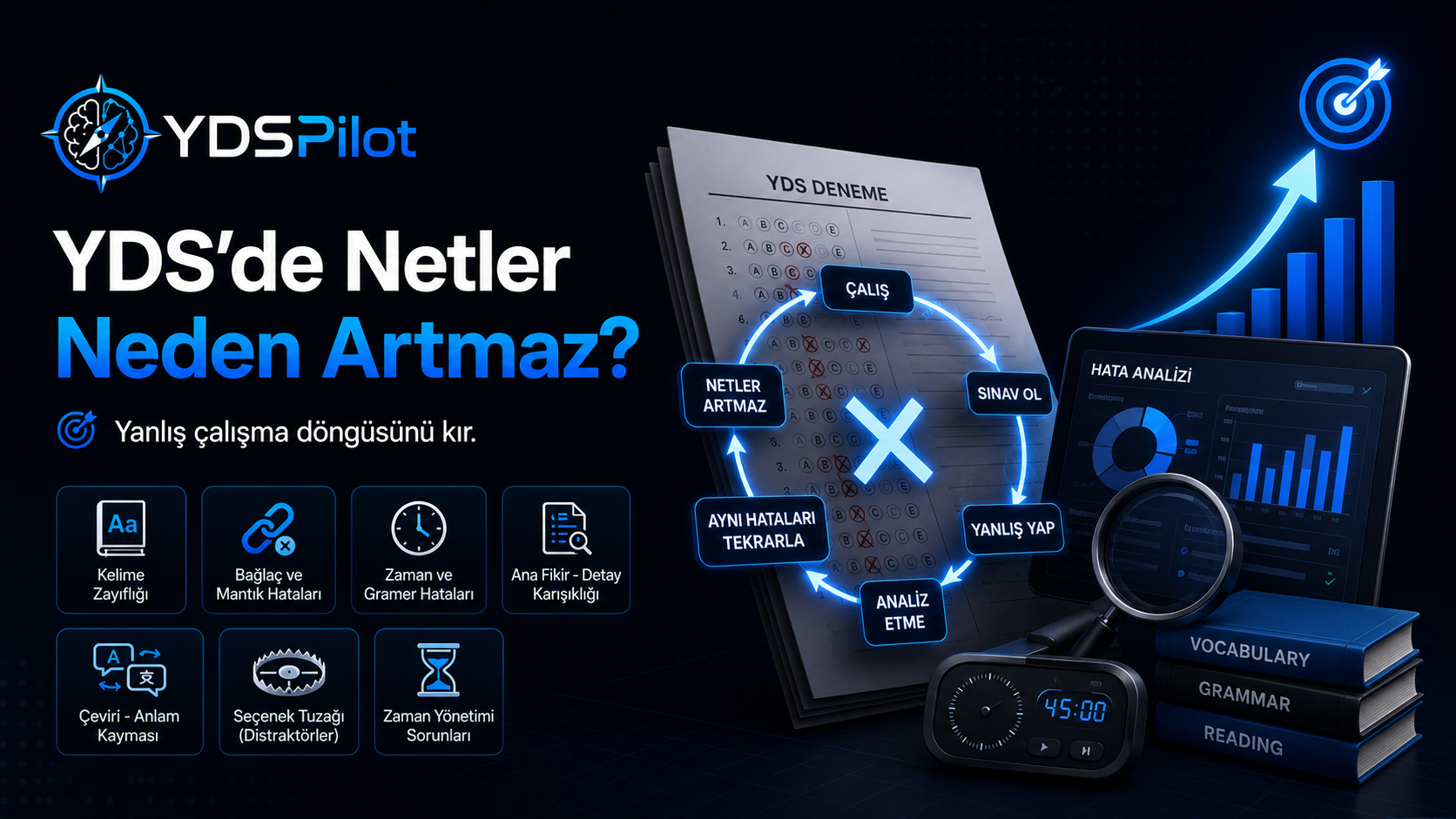 YDS’de Netler Neden Artmaz? Yanlış Çalışma Döngüsünü Kırma Rehberi