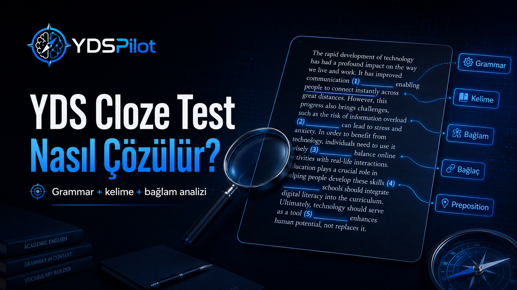 YDS Cloze Test Nasıl Çözülür? 5 Boşlukta Grammar, Kelime ve Bağlam Analizi