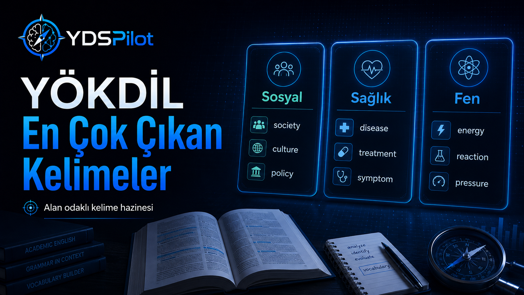 YÖKDİL En Çok Çıkan Kelimeler: Sosyal, Sağlık ve Fen İçin Akademik Kelime Listesi